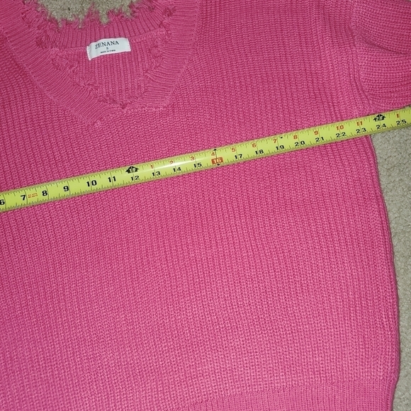 Pink Waffle Knit Sweater - Picture 8 of 11
